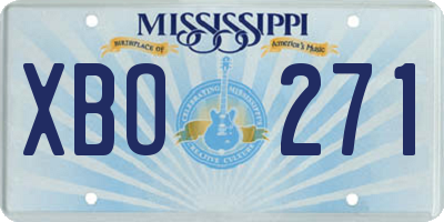MS license plate XBO271