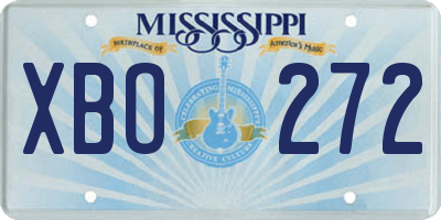 MS license plate XBO272