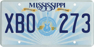MS license plate XBO273