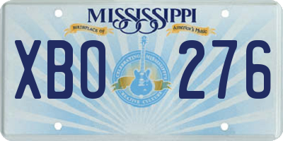 MS license plate XBO276