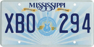 MS license plate XBO294