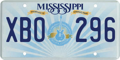 MS license plate XBO296