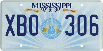 MS license plate XBO306