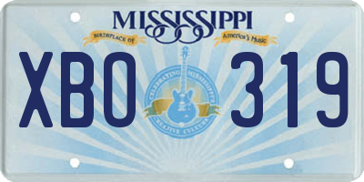 MS license plate XBO319