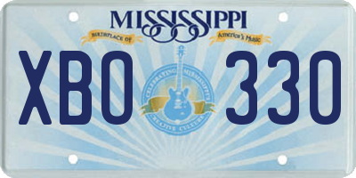MS license plate XBO330