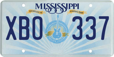 MS license plate XBO337