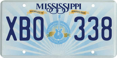 MS license plate XBO338