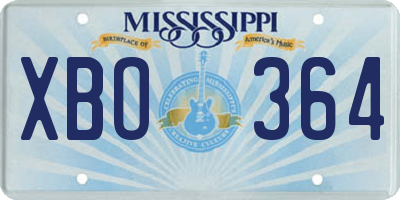 MS license plate XBO364