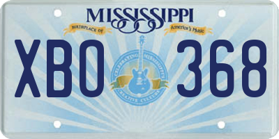 MS license plate XBO368