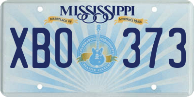 MS license plate XBO373