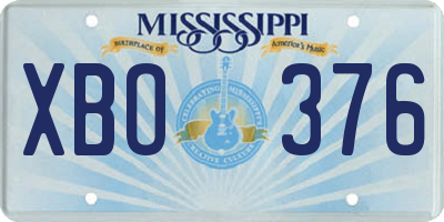 MS license plate XBO376