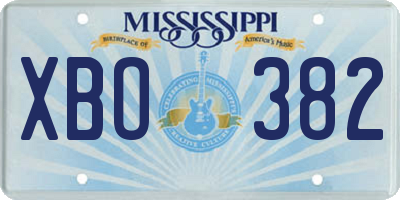 MS license plate XBO382