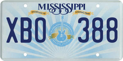 MS license plate XBO388