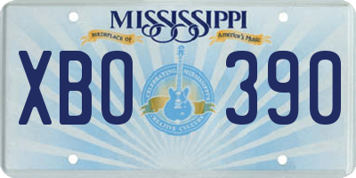 MS license plate XBO390