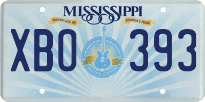 MS license plate XBO393