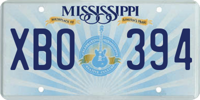 MS license plate XBO394