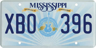 MS license plate XBO396
