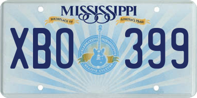 MS license plate XBO399