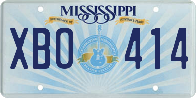 MS license plate XBO414