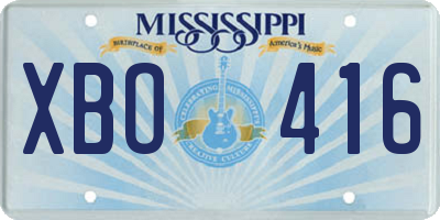 MS license plate XBO416