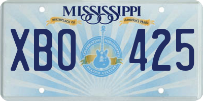 MS license plate XBO425