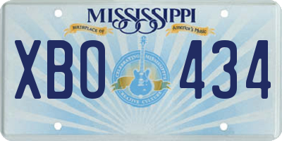 MS license plate XBO434