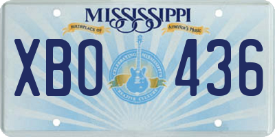 MS license plate XBO436