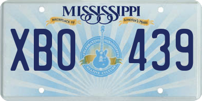 MS license plate XBO439
