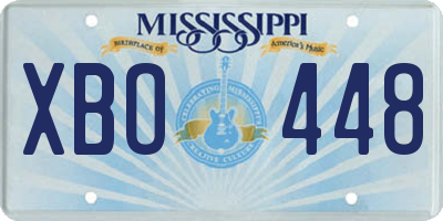 MS license plate XBO448