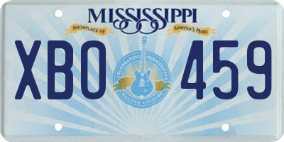 MS license plate XBO459