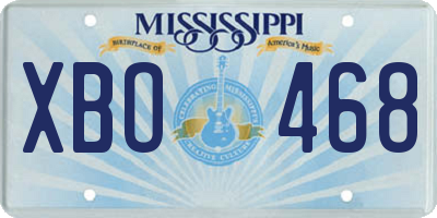 MS license plate XBO468