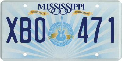 MS license plate XBO471