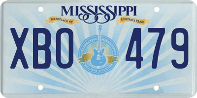 MS license plate XBO479