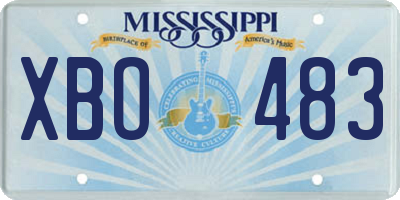 MS license plate XBO483