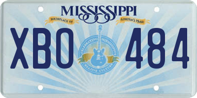 MS license plate XBO484
