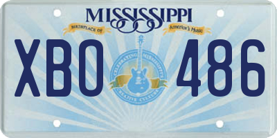 MS license plate XBO486