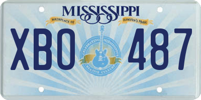 MS license plate XBO487