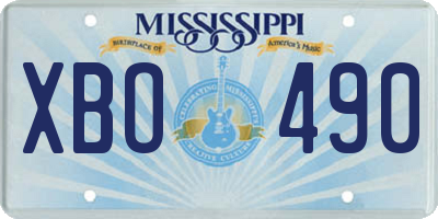 MS license plate XBO490