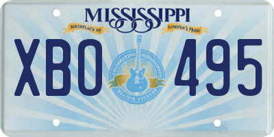 MS license plate XBO495