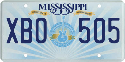 MS license plate XBO505
