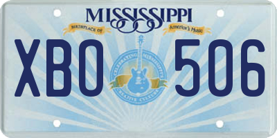 MS license plate XBO506