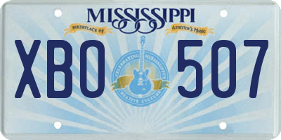 MS license plate XBO507