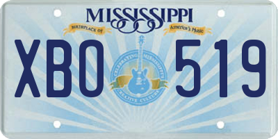 MS license plate XBO519