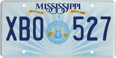 MS license plate XBO527