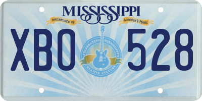 MS license plate XBO528
