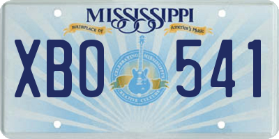 MS license plate XBO541