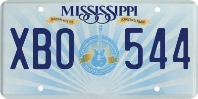MS license plate XBO544