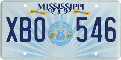 MS license plate XBO546
