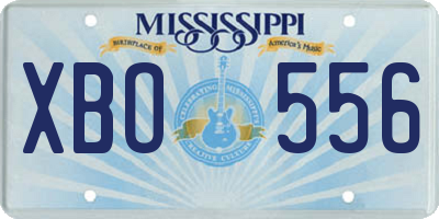 MS license plate XBO556