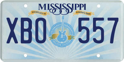 MS license plate XBO557